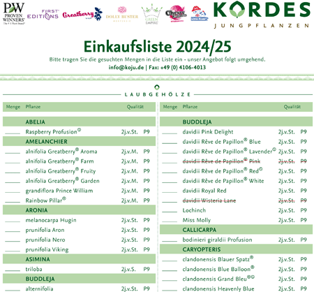 Aktueller Bestand - jetzt anfragen!